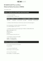 EC360® GLUE EC360® GLUE Ficha técnica Seguridad del material (MSDS)