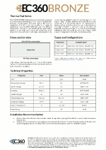 EC360® BRONZE EC360® BRONZE Ficha técnica del almohadilla térmica
