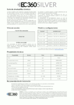 EC360® SILVER EC360® SILVER Ficha técnica de la almohadilla térmica