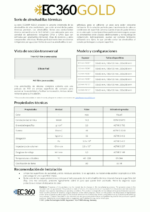 EC360 GOLD EC360 GOLD Almohadilla Térmica ficha técnica